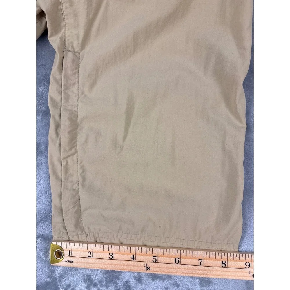 ExOfficio Insect Shield Mens 34x30 Convertible Hiking Pants Khaki Tan Nylon